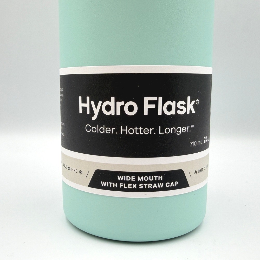 Hydro Flask Water Bottle 24oz Dew Wide Mouth Flex Straw Cap W24BFS441 *NEW * - Picture 5 of 11